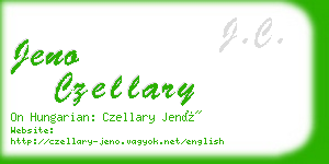 jeno czellary business card